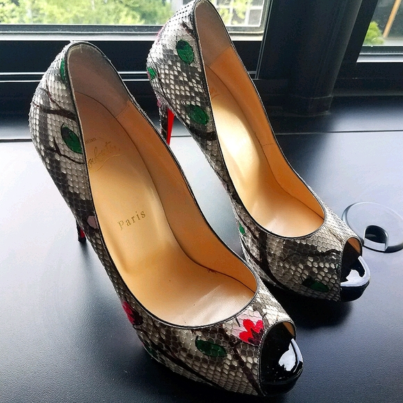 Christian Louboutin Very Prive 120 Python - Picture 1 of 4